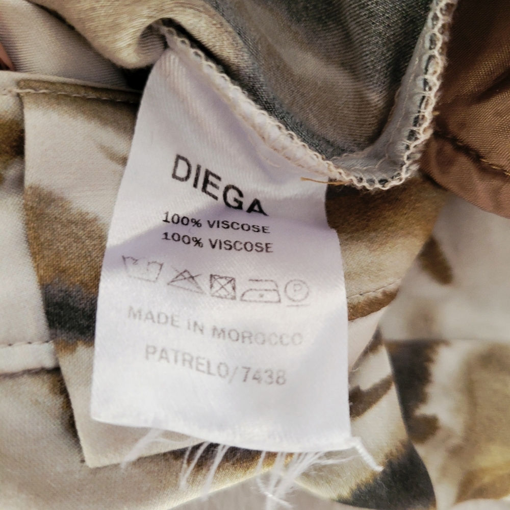 Diega Patrelo Silky Tiger Print Camo Cargo Pants XS - Picture 13 of 13
